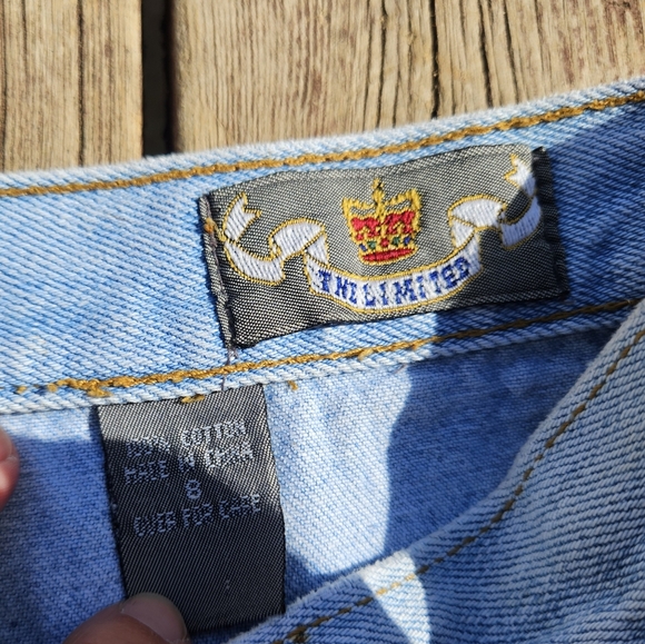 VTG 90s The Limited Shorts Women's 8 Bermuda Light Blue Cotton Jorts - Picture 4 of 7